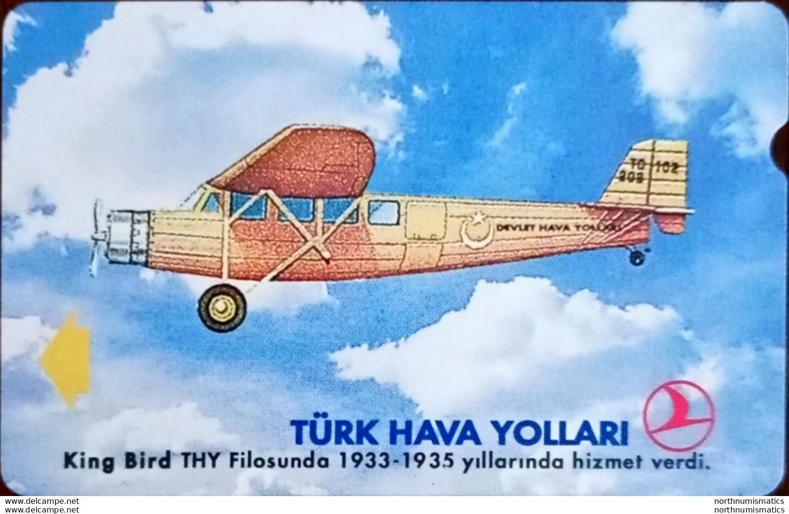 Turkıye Phonecards-THY King Bird 30 Units PTT Unused - Lots - Collections