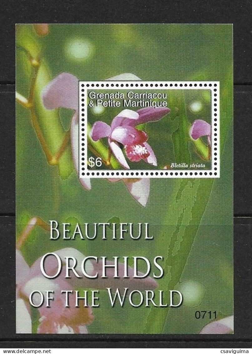 Grenada Grenadines - 2007 - Flowers: Beautiful Orchids Of The World - Yv Bf 599 - Orchideeën