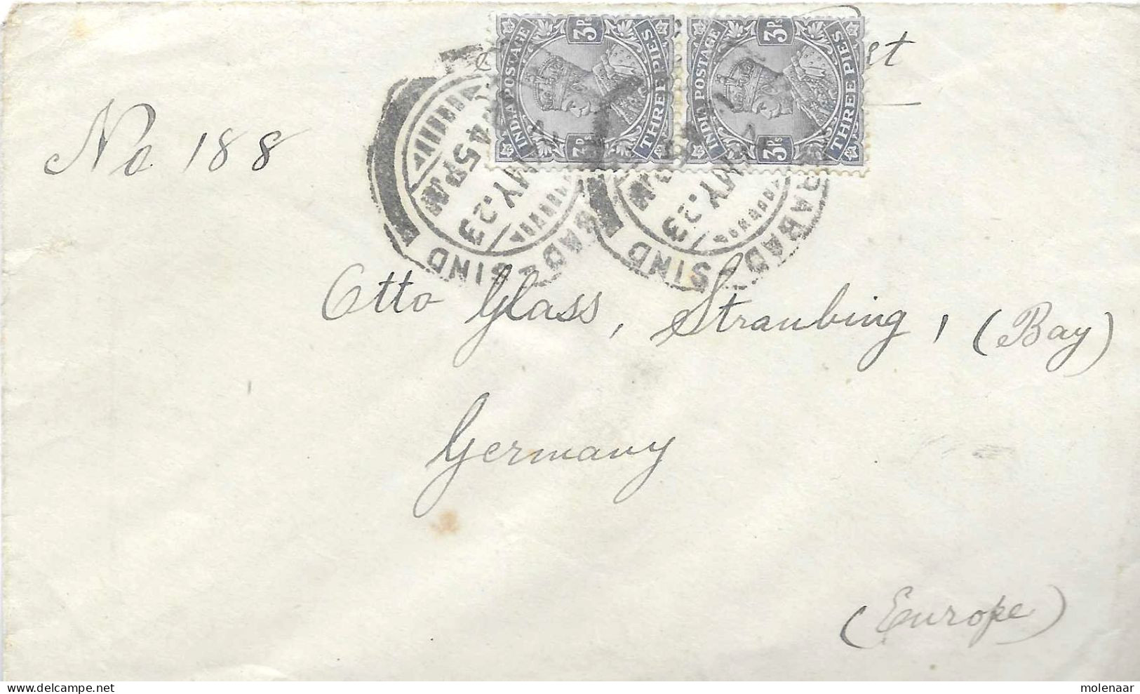 Postzegels > Europa > Groot-Brittannië > India (...-1947) > 1902-11 Koning Edward VII B No. 78 2x (16858) - 1911-35 King George V