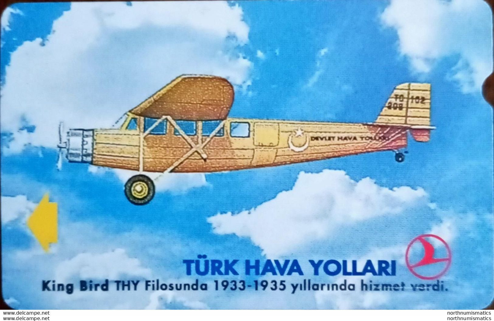 Turkıye Phonecards-THY King Bird 60 Units PTT Unused - Collections