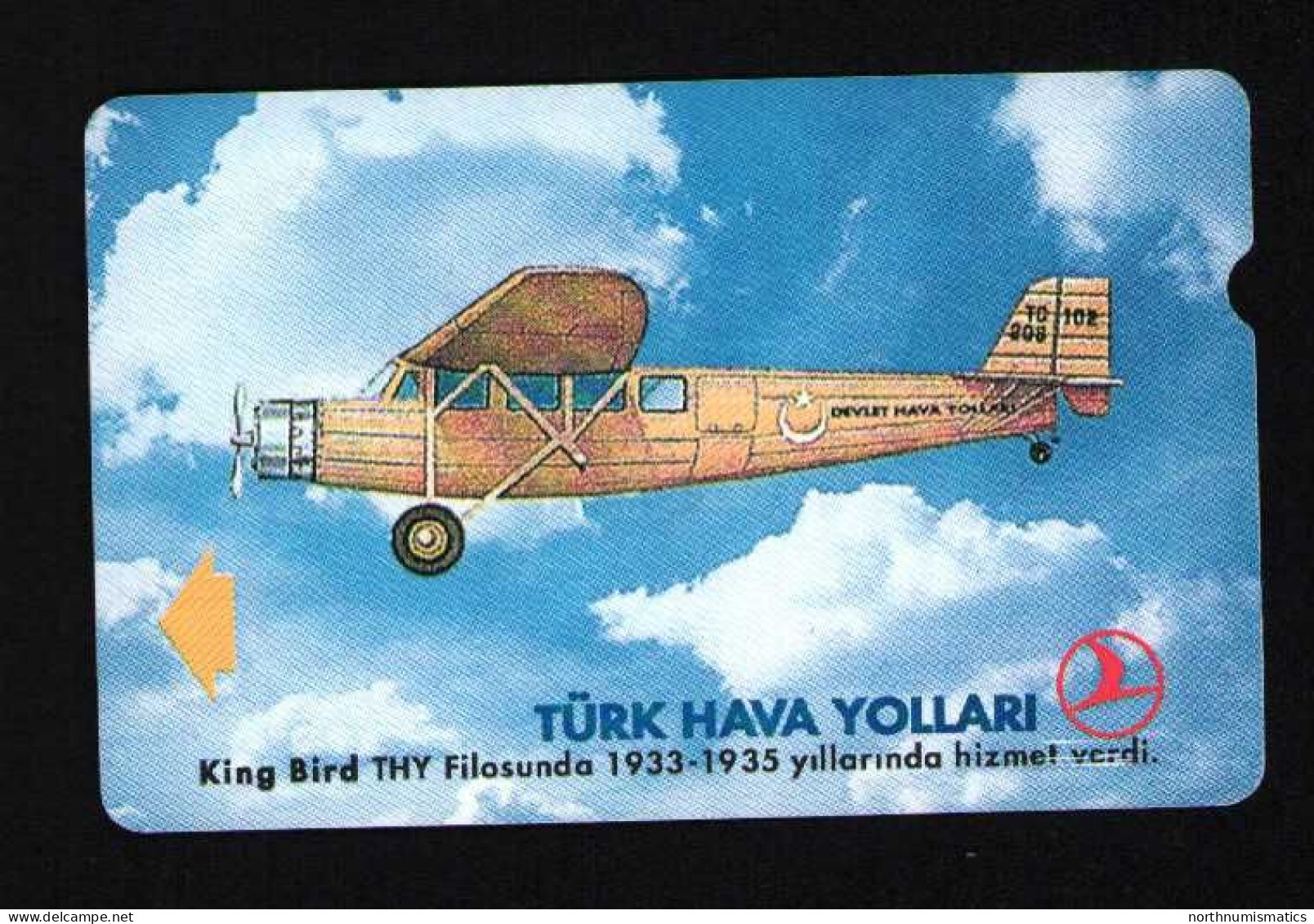 Turkıye Phonecards-THY King Bird 100 Units PTT Unused - Verzamelingen