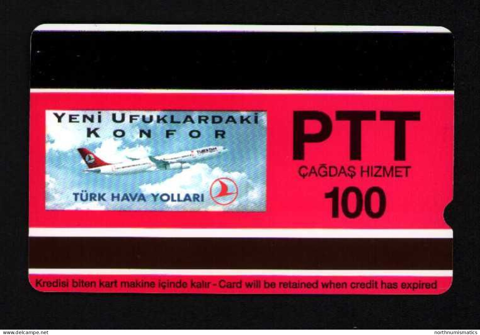 Turkıye Phonecards-THY King Bird 100 Units PTT Unused - Collections