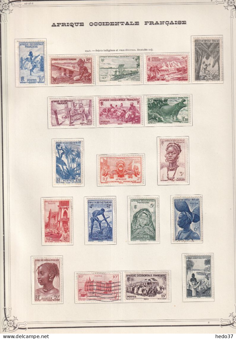 A.O.F. - Collection Neufs Sans Gomme - TB - Unused Stamps