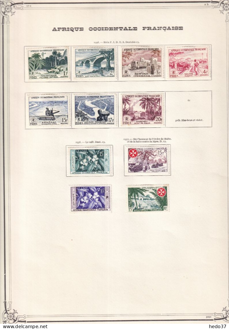 A.O.F. - Collection Neufs Sans Gomme - TB - Unused Stamps