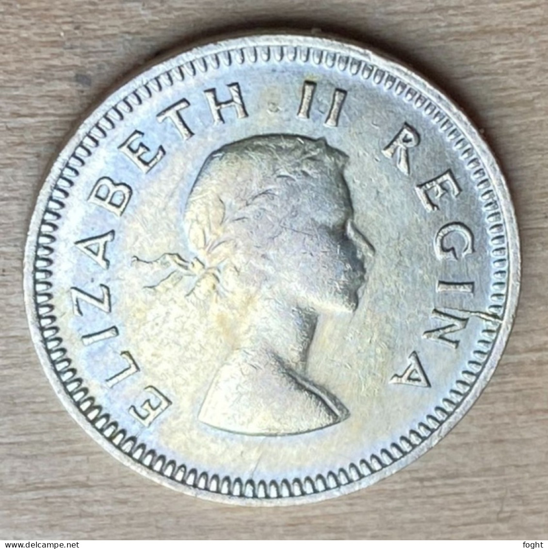 1956 South Africa .500 Silver Coin 3 Pence,KM#47,7271 - Südafrika