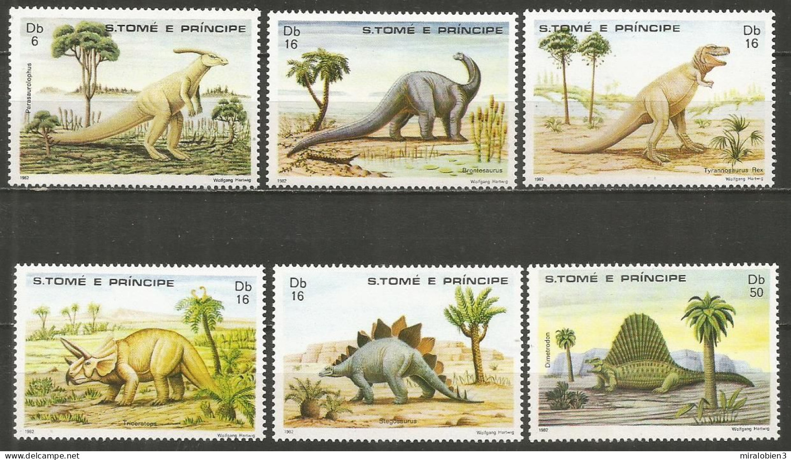 SANTO TOME Y PRINCIPE YVERT NUM. 695/700 ** SERIE COMPLETA SIN FIJASELLOS - Sao Tome Et Principe