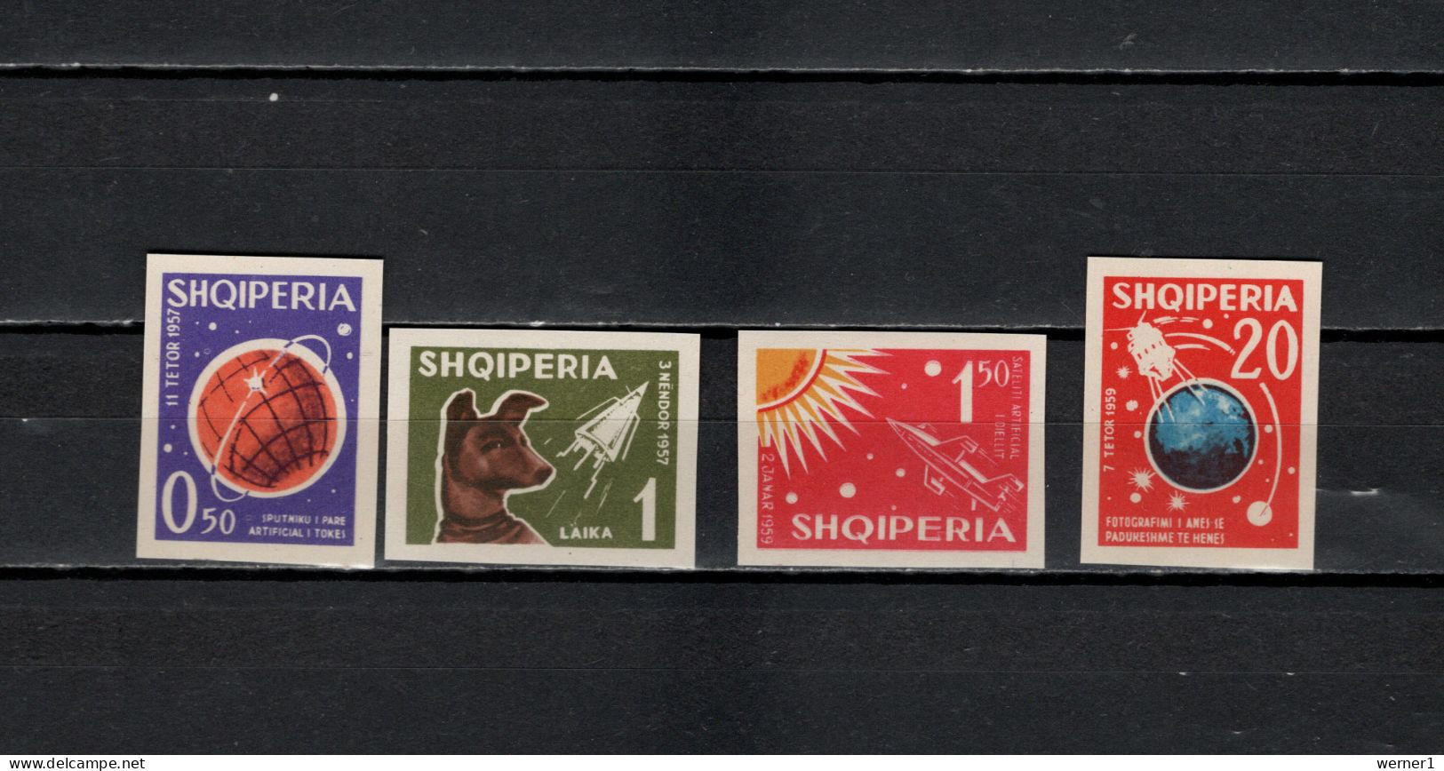 Albania 1962 Space Exploration Set Of 4 Imperf. MNH -scarce- - Europe