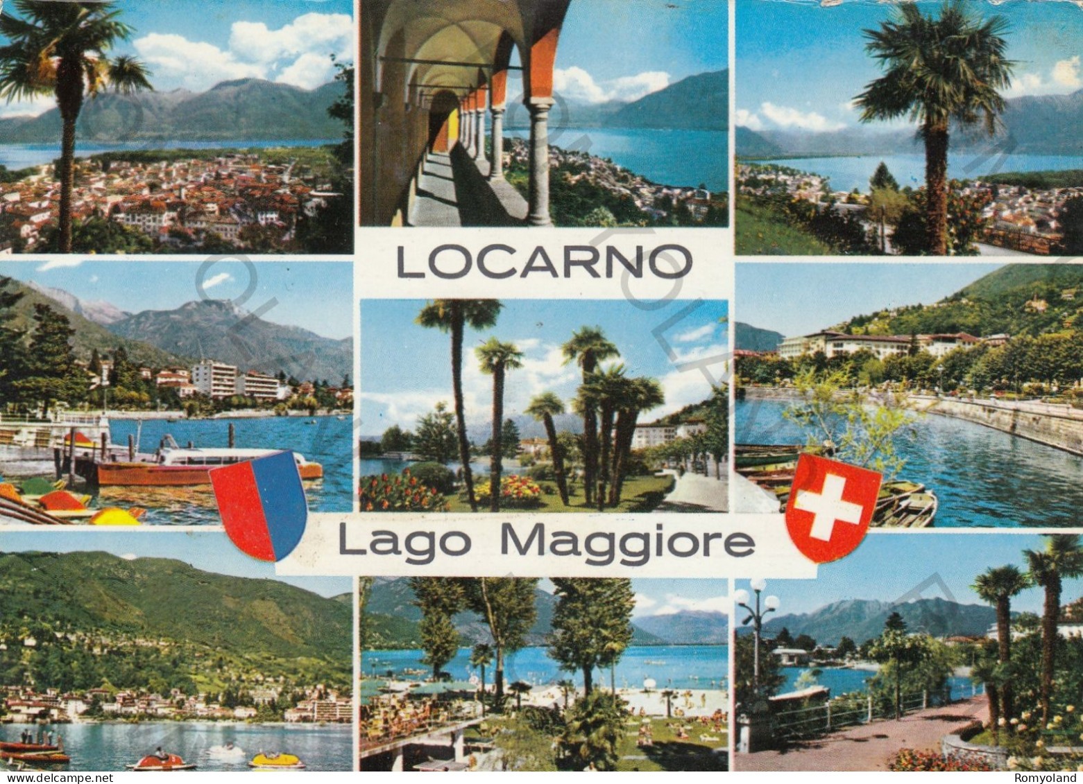 CARTOLINA  C8 LOCARNO,TICINO,SVIZZERA-LAGO MAGGIORE-VEDUTA DI LOCARNO-VIAGGIATA 1968 - Locarno