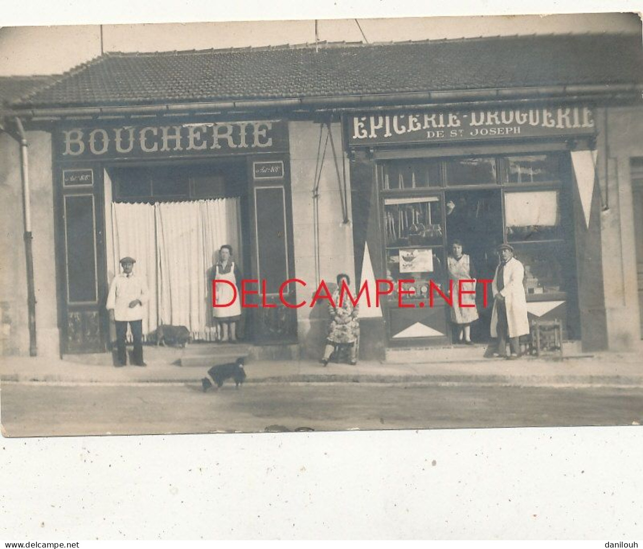 COMMERCE // CARTE PHOTO / BOUCHERIE / EPICERIE DROGUERIE DE SAINT JOSEPH - Winkels