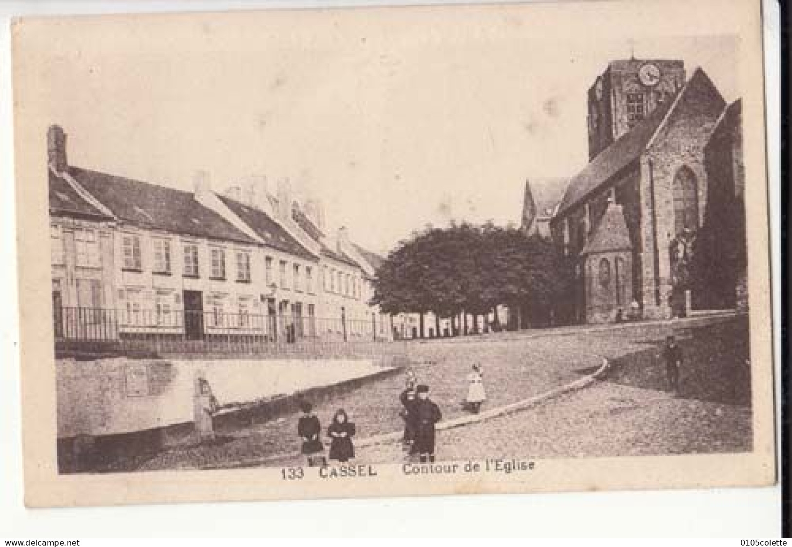 Carte France 59 - Cassel -  Contour De L'Eglise  -  PRIX FIXE - ( Cd072) - Cassel