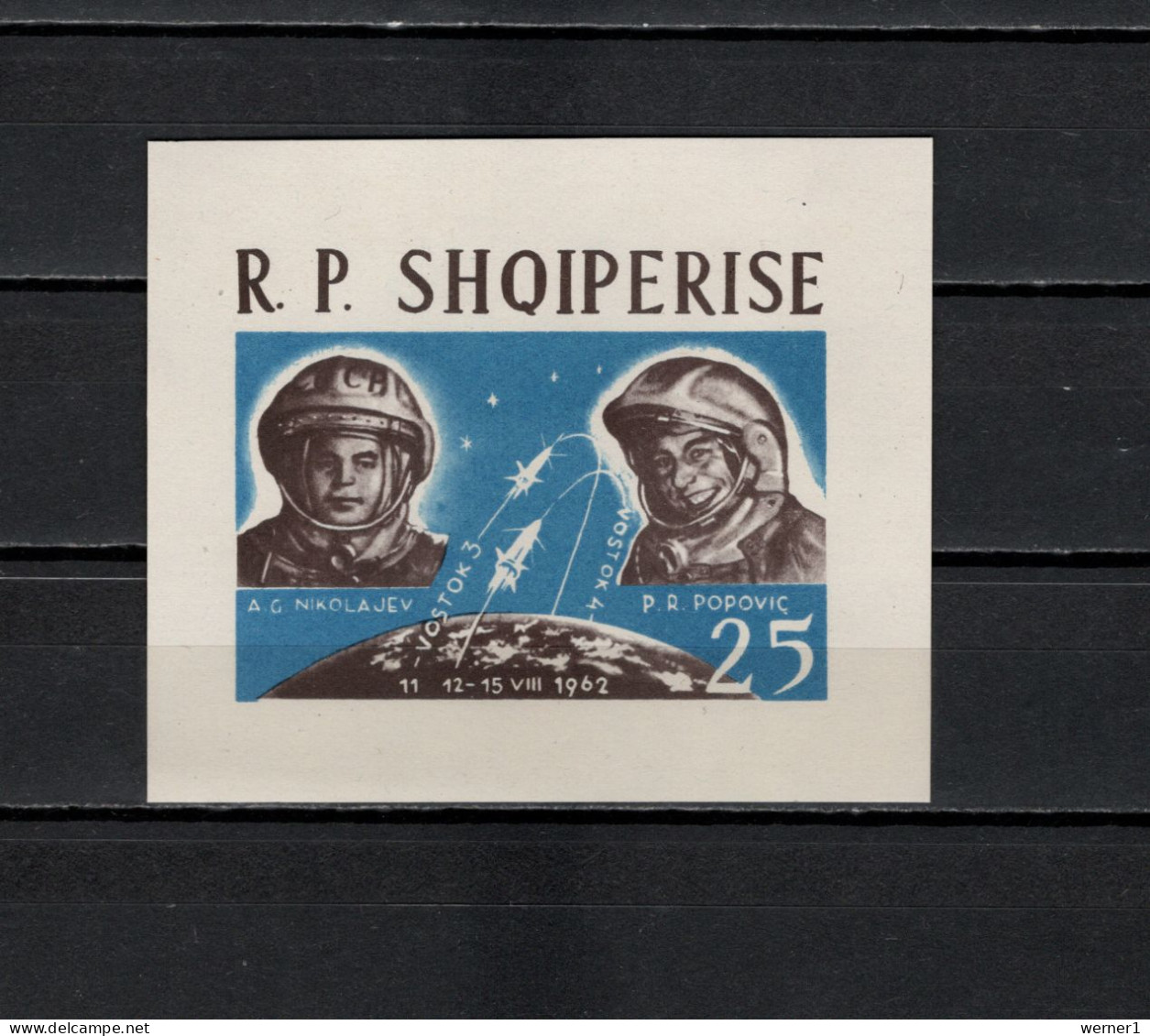 Albania 1963 Space, Vostok 3 And 4, S/s Imperf. MNH -scarce- - Europe