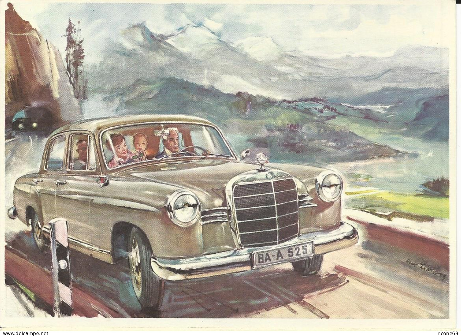 Mercedes Benz 180, Ungebr. Farb Werbe AK Des Herstellers - PKW