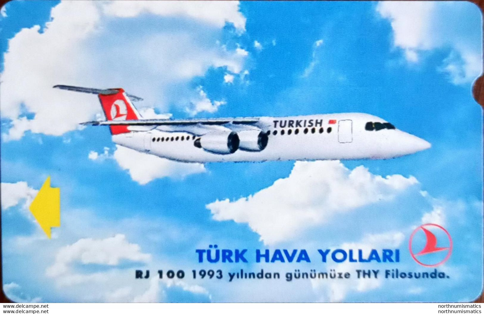 Turkey Phonecards THY Aircafts RJ 100 PTT 60 Units Unc - Verzamelingen