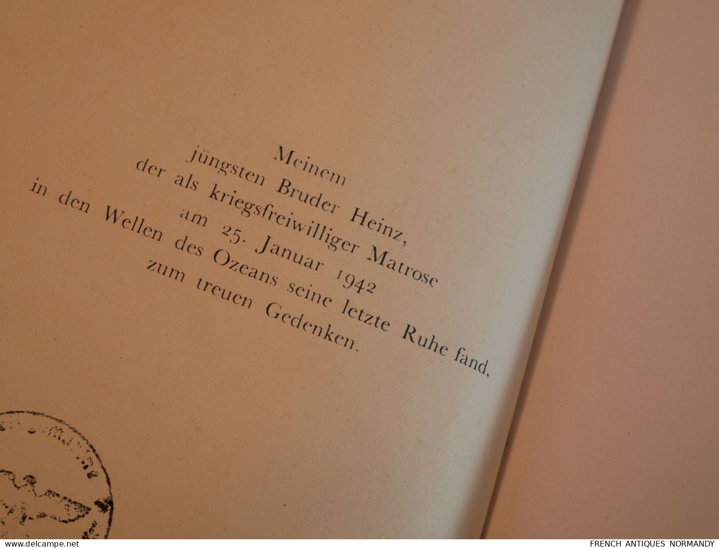 ARMÉE ALLEMANDE - livre DIE BRETAGNE allemand de 1943 avec cachet Marine  livre non politique de géographie et de voyage