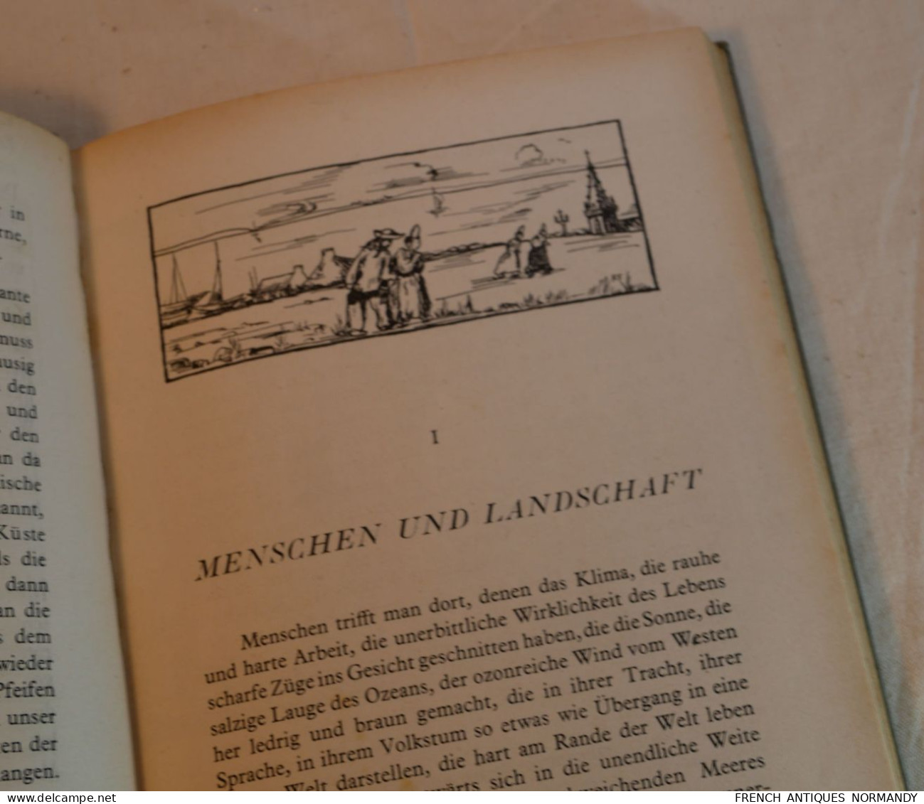 ARMÉE ALLEMANDE - livre DIE BRETAGNE allemand de 1943 avec cachet Marine  livre non politique de géographie et de voyage