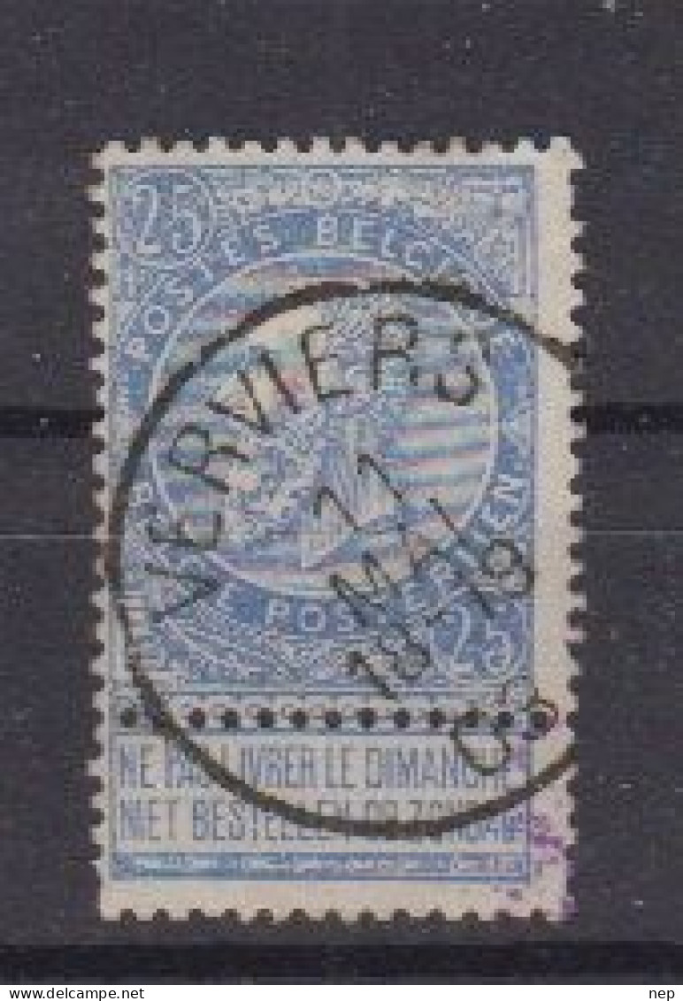 BELGIË - OPB - 1893/1900 - Nr  - 60 T1 L (VERVIERS) - COBA  +1.00 € - 1893-1900 Fine Barbe