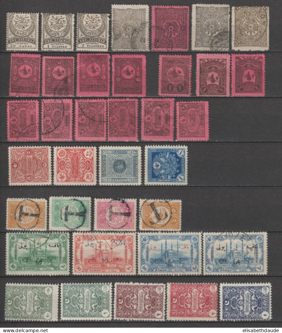 1888/1923 - TURQUIE - TAXE - SERIES PRESQUE COMPLETES  * MH ET OB USED COTE YVERT = 217.5 EUR - Unused Stamps