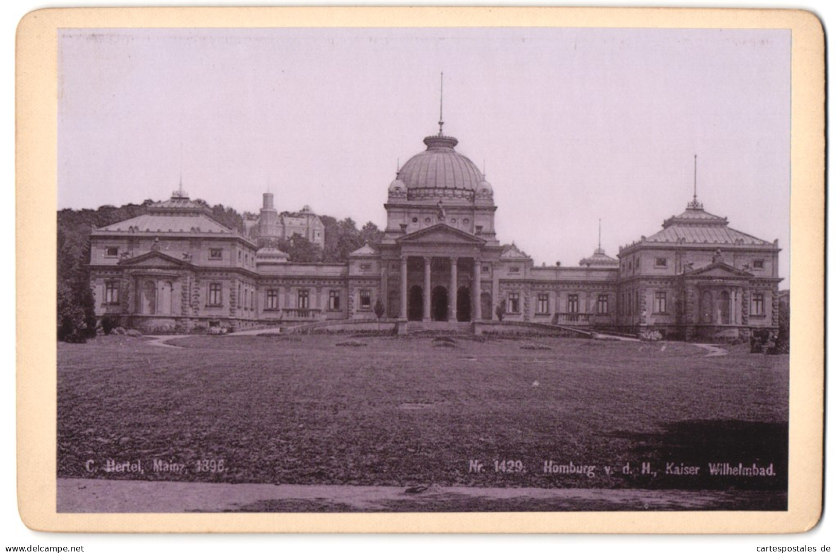 Fotografie C. Hertel, Mainz, Ansicht Homburg V. D. H., Blick Nach Dem Kaiser Wilhelm Bad  - Plaatsen