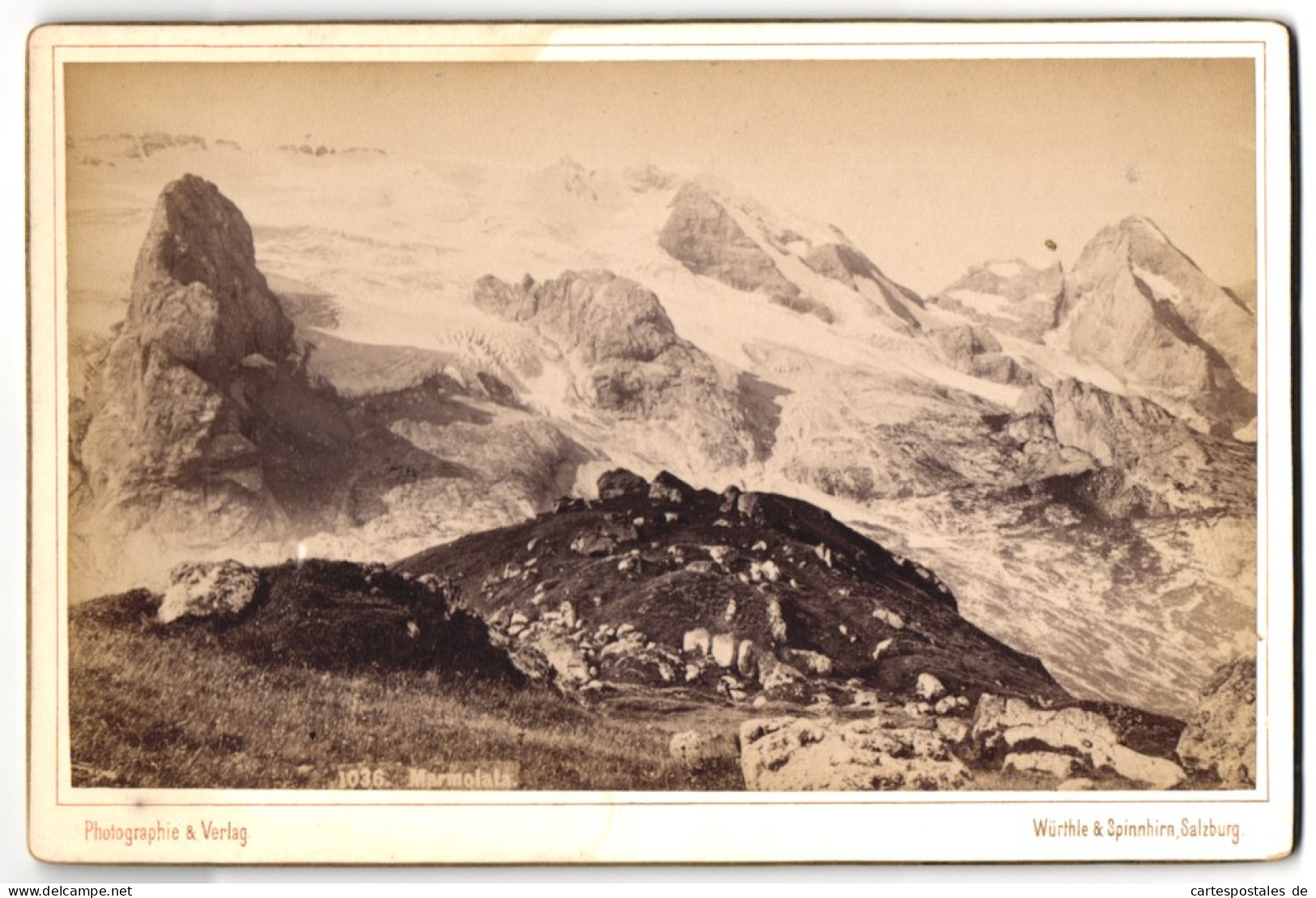 Foto Würthle & Spinnhirn, Salzburg, Ansicht Canazei, Blick Nach Dem Marmolata Mit Gletscher  - Plaatsen
