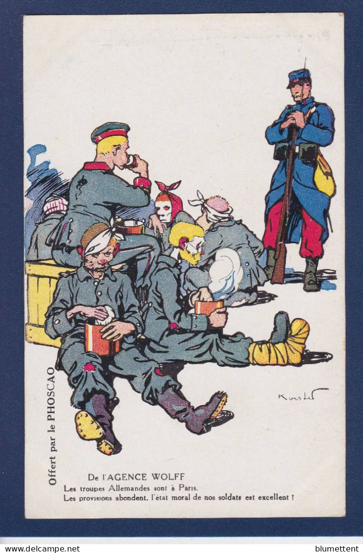 CPA 1 Euro Militaria Gernany Kaiser Caricature Allemagne Germany Prix De Départ 1 Euro Non Circulée - Satiriques