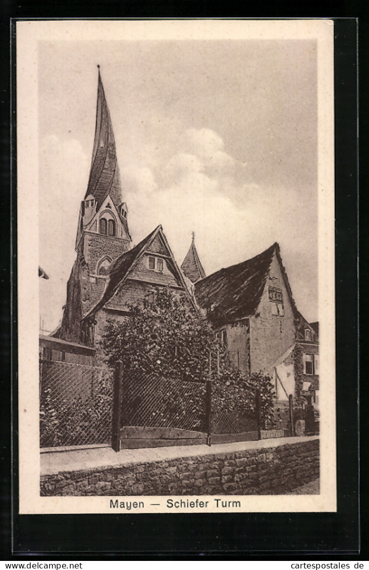 AK Mayen, Schiefer Turm Der Kirche  - Mayen