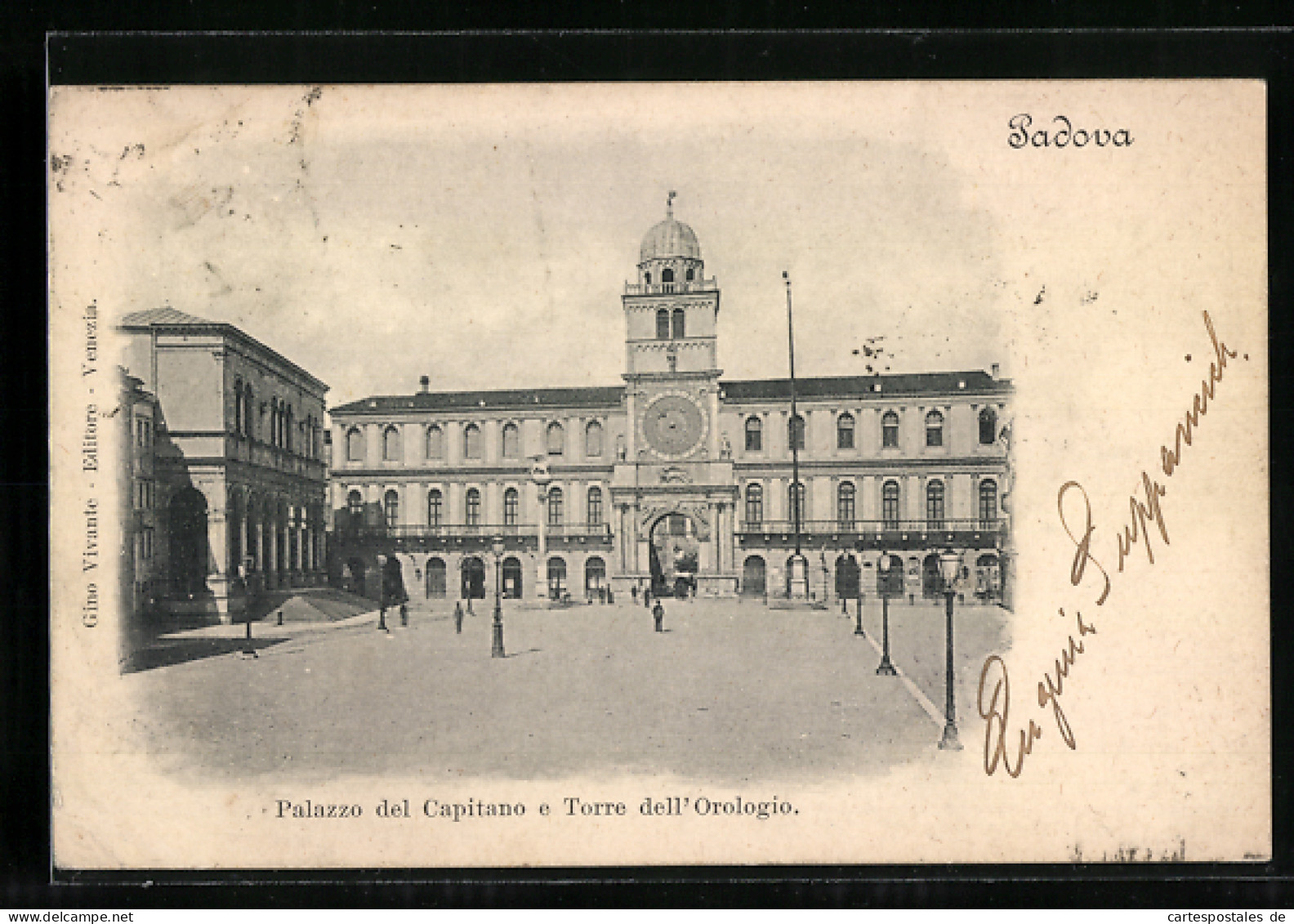 Cartolina Padova, Palazzo Del Capitano E Torre Dell`Orologio  - Padova (Padua)