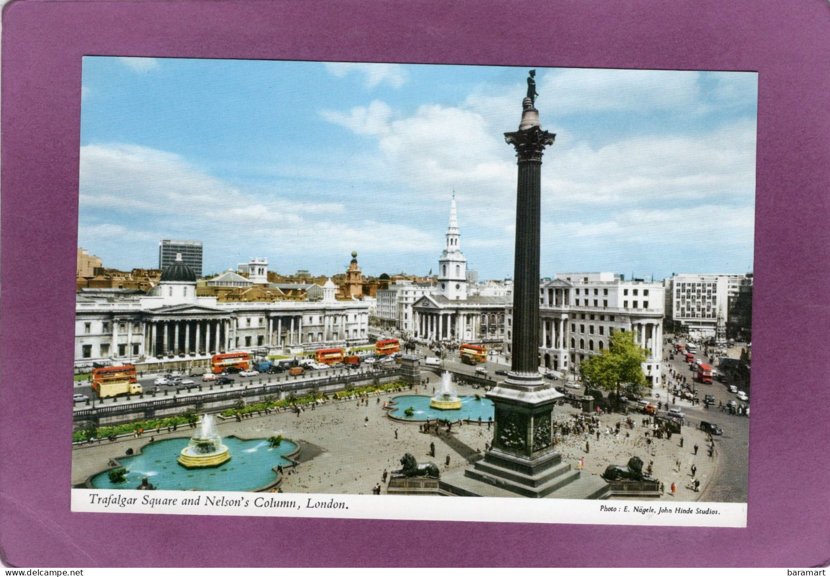 LONDON Trafalgar Square And Nelson's Colum  Photo E. Nägele - Trafalgar Square
