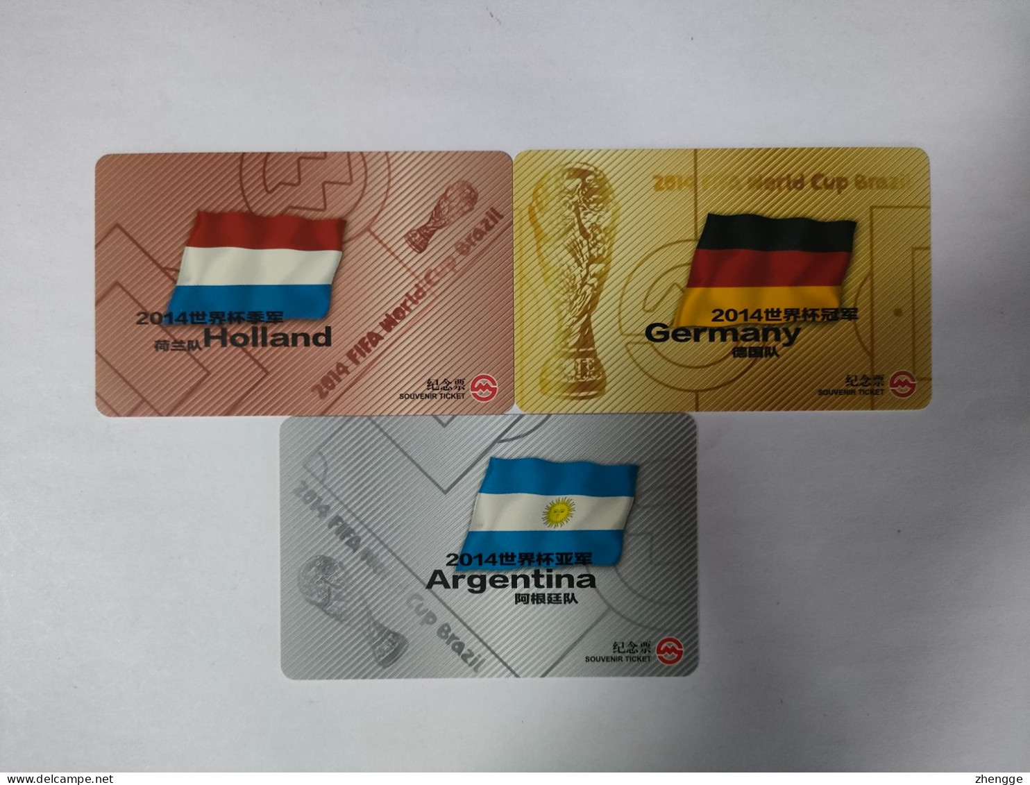 China Transport Cards, 2014 FIFA World Cup Brazil, Metro Card,shanghai City,1000ex, 24 Hours Unlimited,(3pcs) - Sin Clasificación