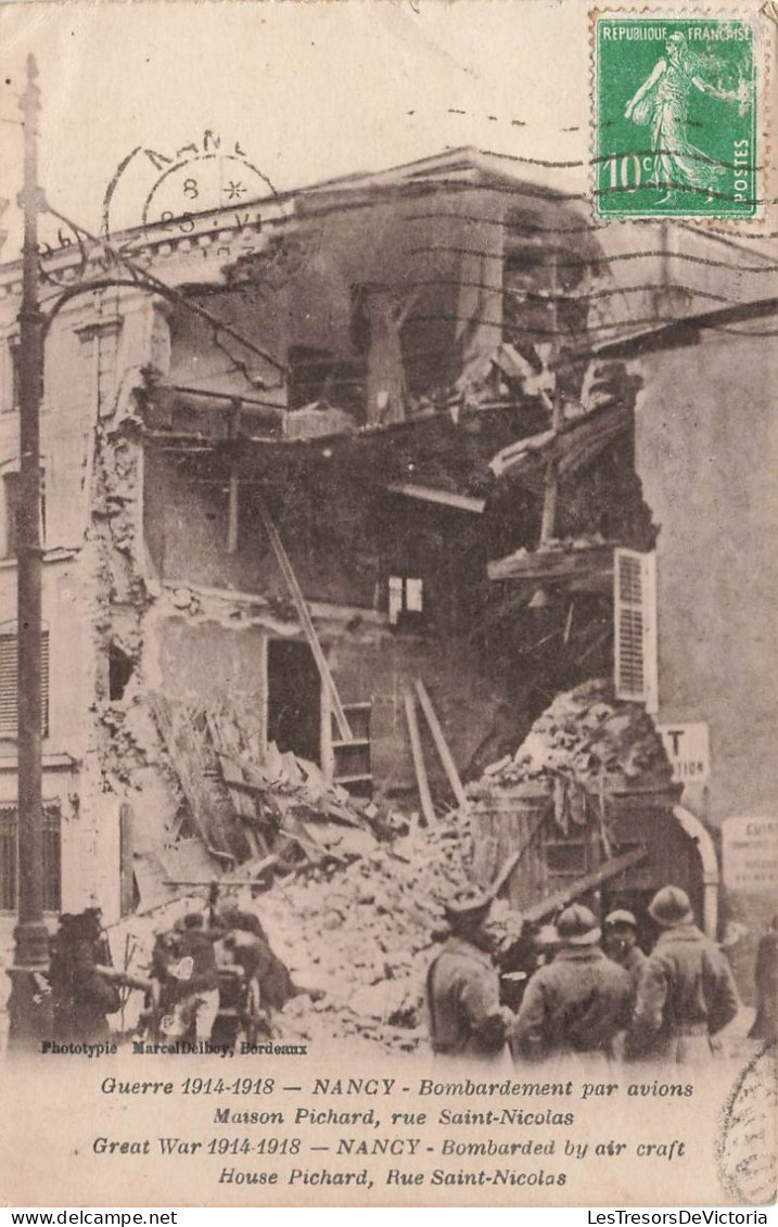 FRANCE - Nancy - Guerre 1914-1918 - Bombardement Par Avions - Animé - Carte Postale Ancienne - Nancy