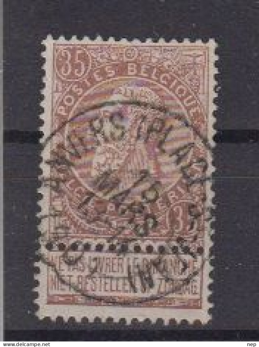 BELGIË - OPB - 1893/1900 - Nr  - 60 T1 L (ANVERS (PLACE-St-JEAN) ) - COBA  +1.00 € - 1893-1900 Fine Barbe