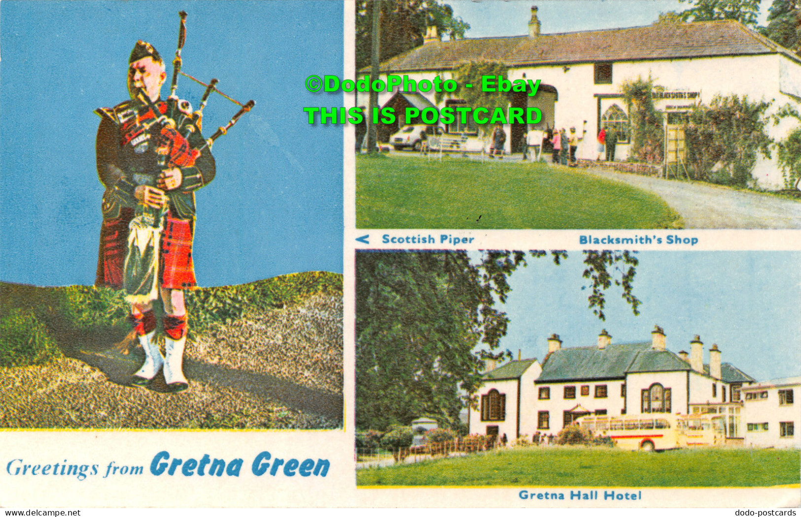 R424468 Greetings From Gretna Green. Scottish Piper. Gretna Green Hotel. M. And - Monde