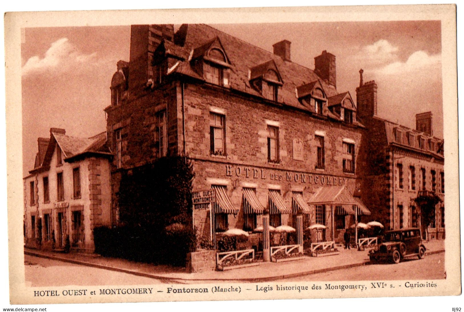 CPA 50 - PONTORSON (Manche) - Hôtel Ouest Et Montgomery - Logis Historique Des Montgomery, XVIe S. - Curiosités - Pontorson