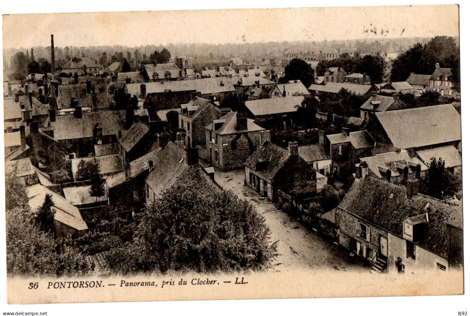 CPA 50 - PONTORSON (Manche) - 36. Panorama Pris Du Clocher - LL - Pontorson