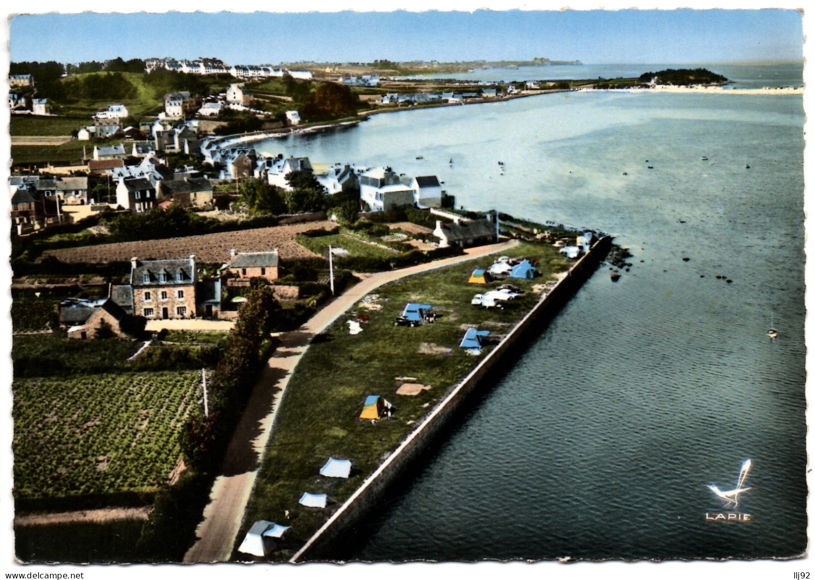 CPSM GF 29 - SAINT POL DE LEON (Finistère) - 14. K - Le Port De Pempoul - En Avion Au-dessus De ... - Saint-Pol-de-Léon