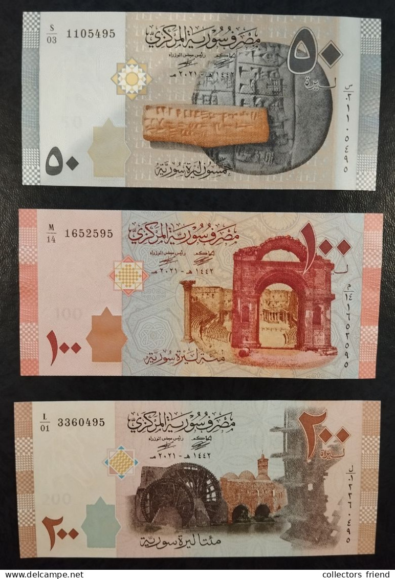 SYRIE SYRIA SYRIEN - Year 2021 - 50/100/200 POUNDS - UNC - Syrië