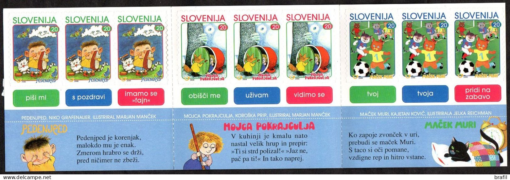 2000 Slovenia, Francobolli Per Bambini, Libretto, Serie Completa Nuova (**) - Slovenië