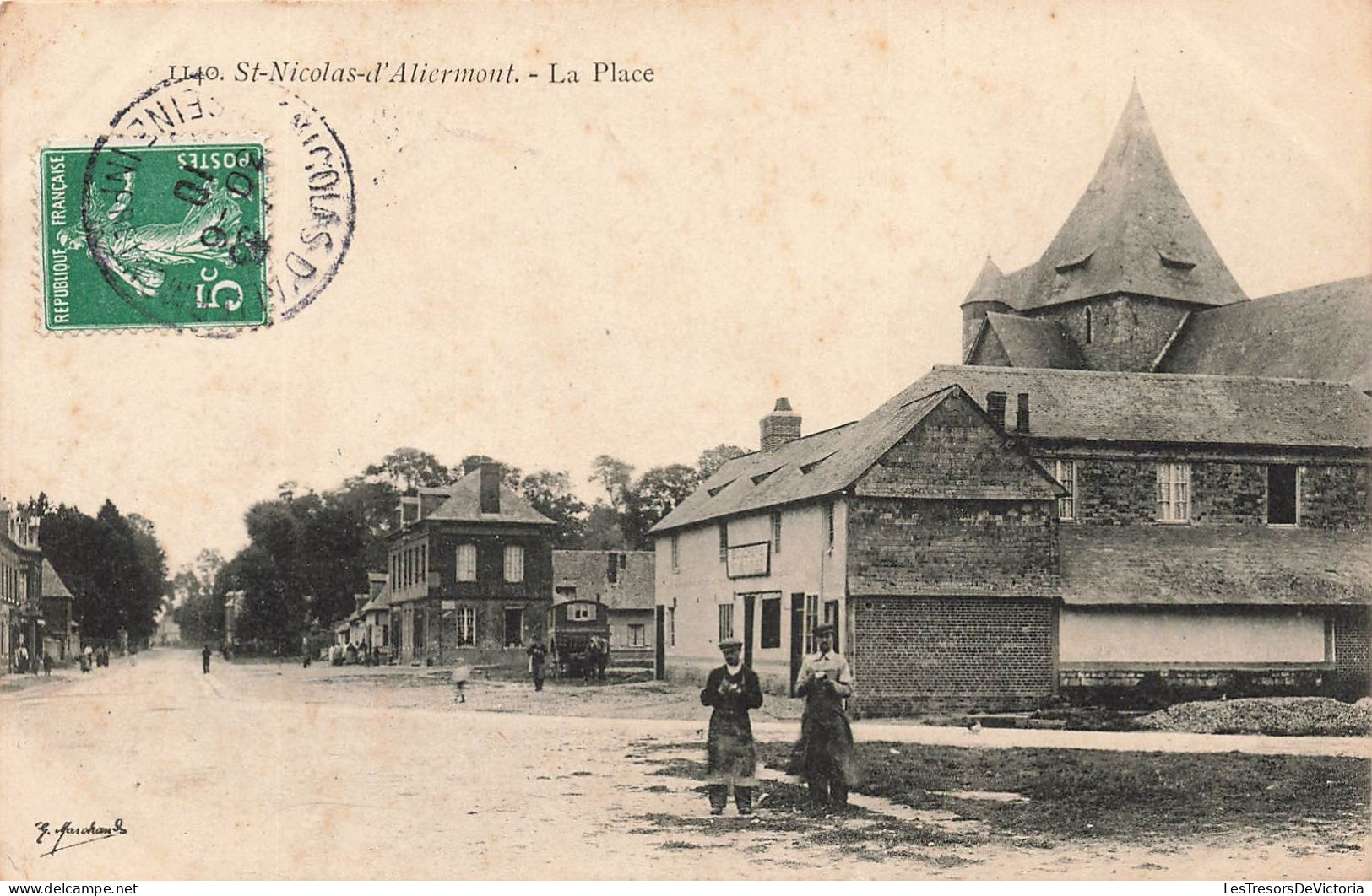 FRANCE - Saint Nicolas D'Aliermont - Vue Sur La Place - Animé - Carte Postale Ancienne - Sonstige & Ohne Zuordnung