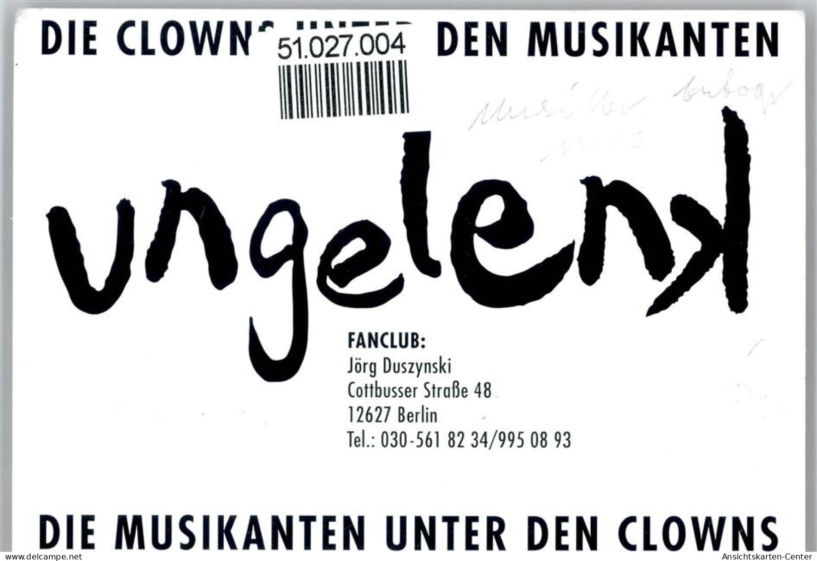 51027004 - Ungelenk - Zangers En Musicus