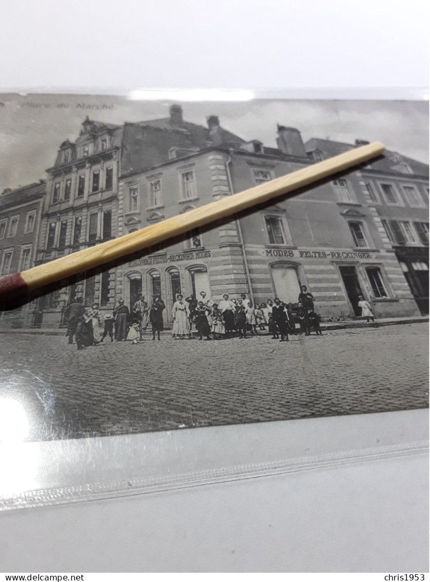 DIEKIRCH PLACE DU MARCHE VERZONDEN NAAR PARIS FRANCE 1909 - Diekirch