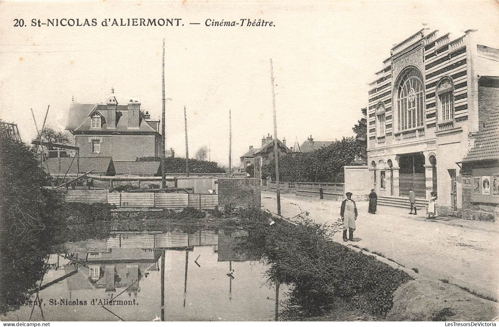 FRANCE - Saint Nicolas D'Aliermont - Cinéma-Théâtre - Animé - Carte Postale Ancienne - Andere & Zonder Classificatie