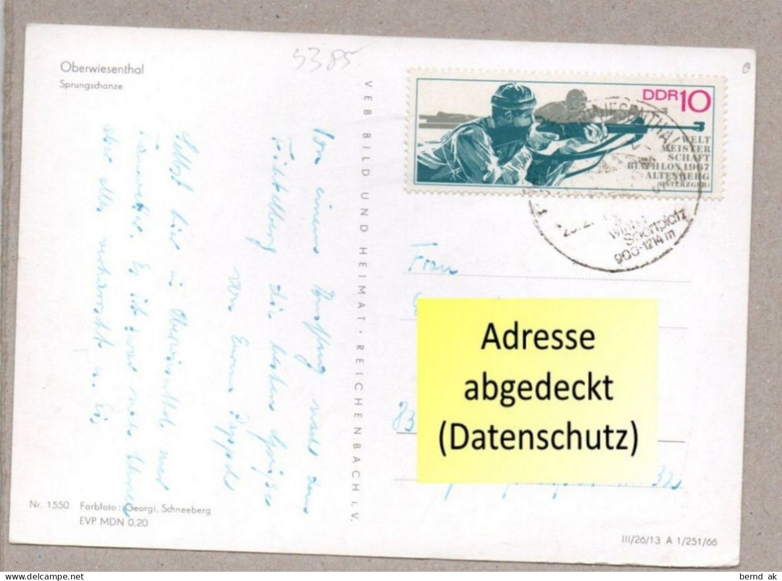 A5385} BRD  - AK: Oberwiesenthal / Sprungschanze - Oberwiesenthal