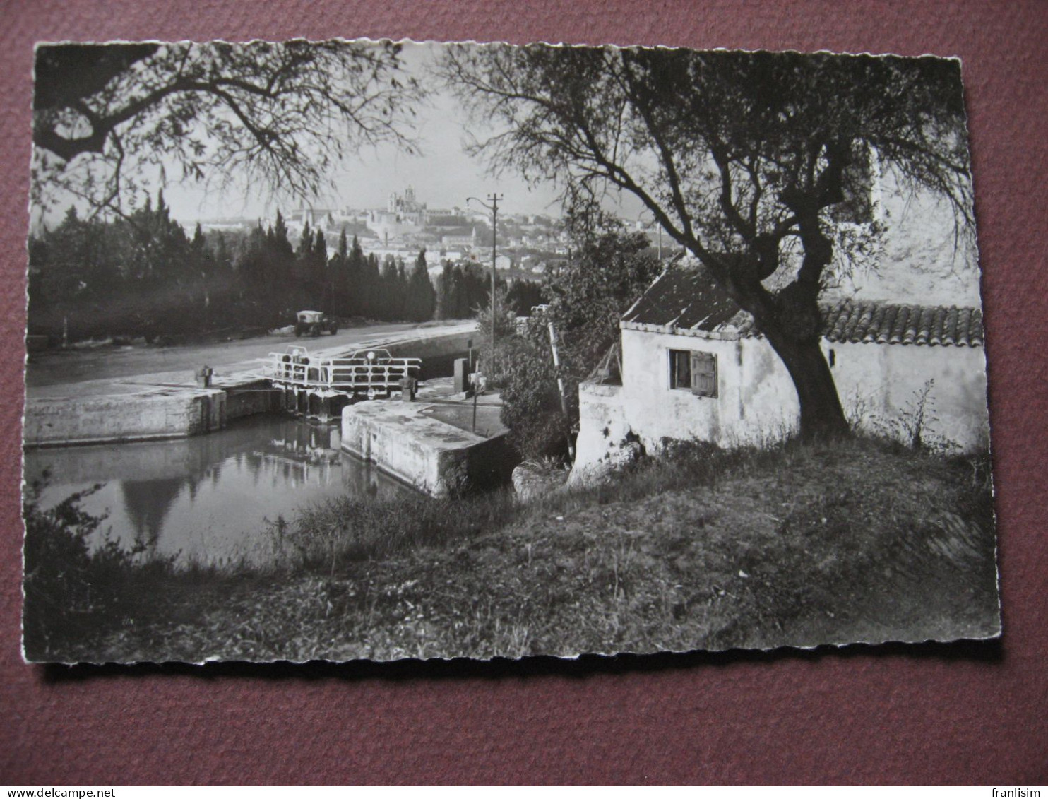 CPA PHOTO 34 BEZIERS Vue Générale Prise Des Neuf Ecluses 1950 - Beziers