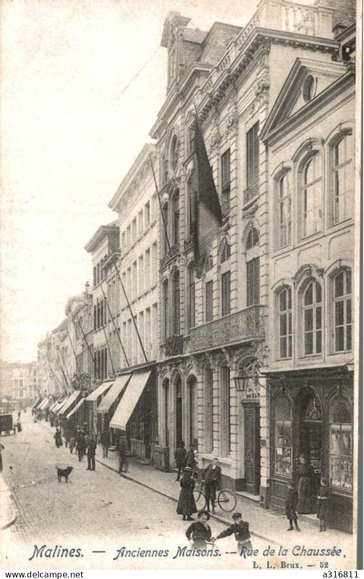 BELGIQUE - MALINES Anciennes Maisons, Rue De La Chaussée - Mechelen