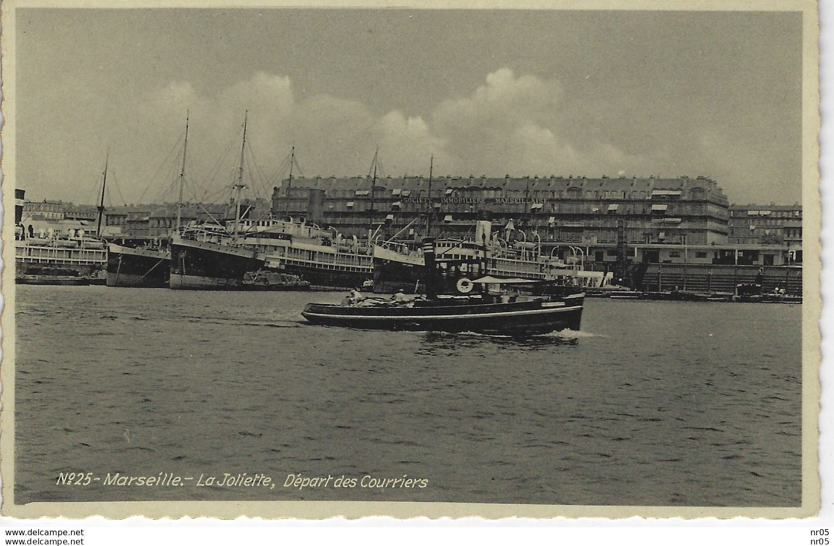 13  - MARSEILLE - La Joliette - Depart Des Courriers N° 25 (Souvenir De Mon Sejour A L'Hopital  MIchel Levy 1940 - 1941 - Joliette