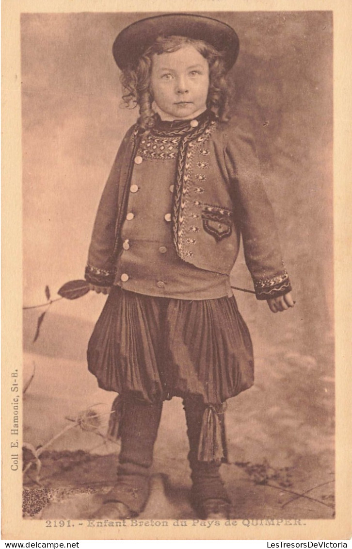 FOLKLORE - Costumes - Enfant Breton Du Pays De Quimper - Carte Postale Ancienne - Costumes