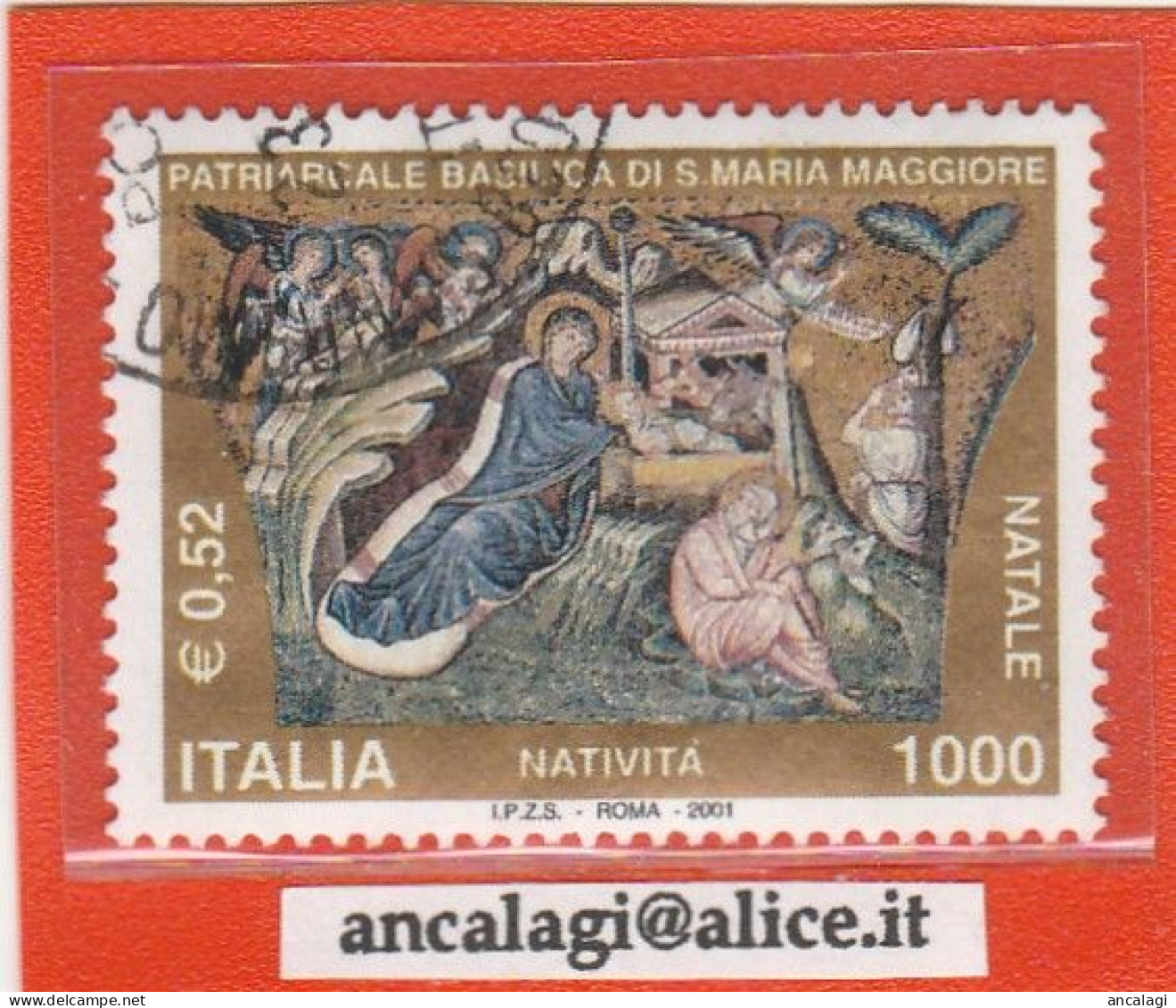 USATI ITALIA 2001 - Ref.0859A "NATALE" 1 Val. - - 2001-10: Used