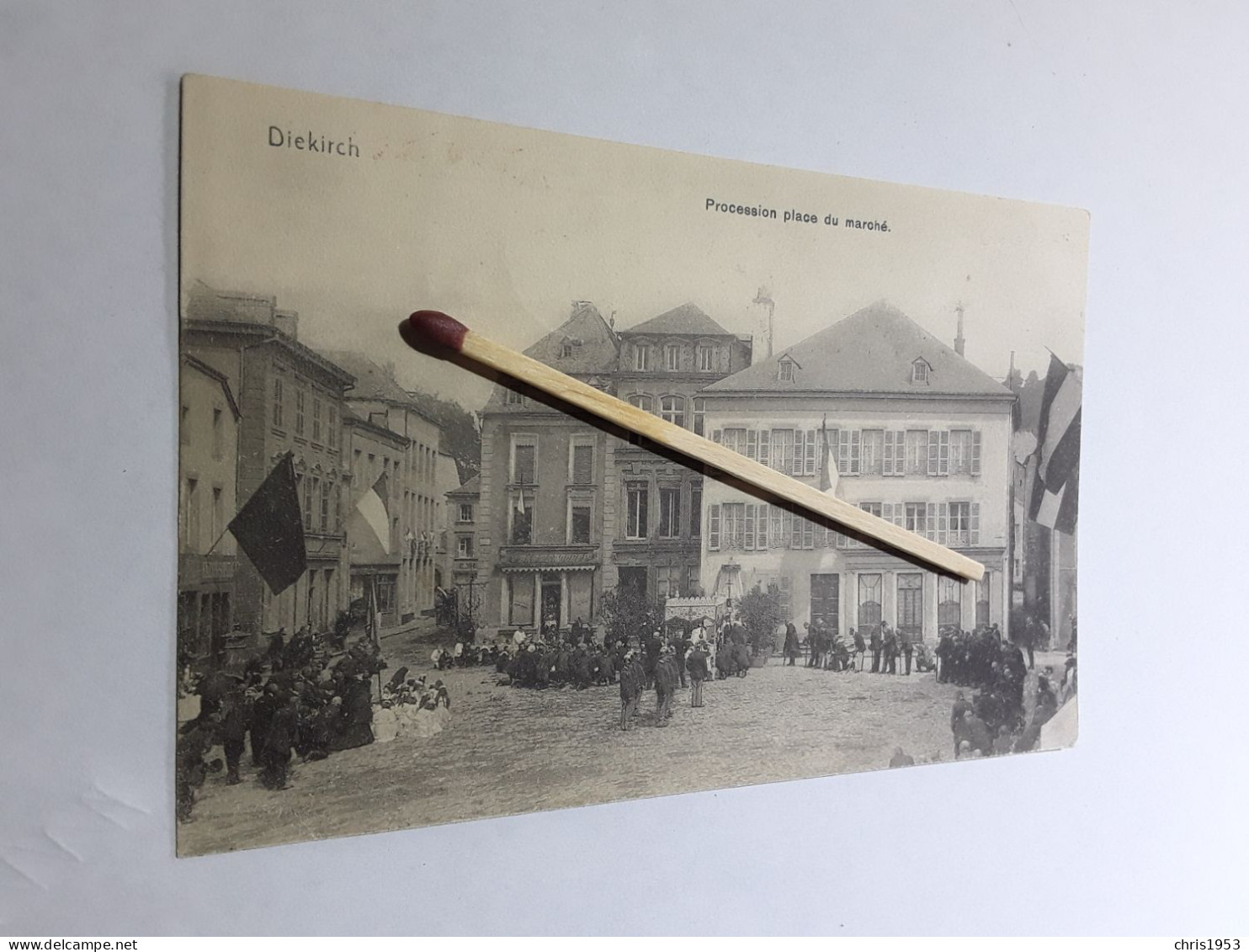 DIEKIRCH PROCESSION PLACE DU MARCHE VERZONDEN NAAR BRUXELLES BELGIUM 1905 - Diekirch