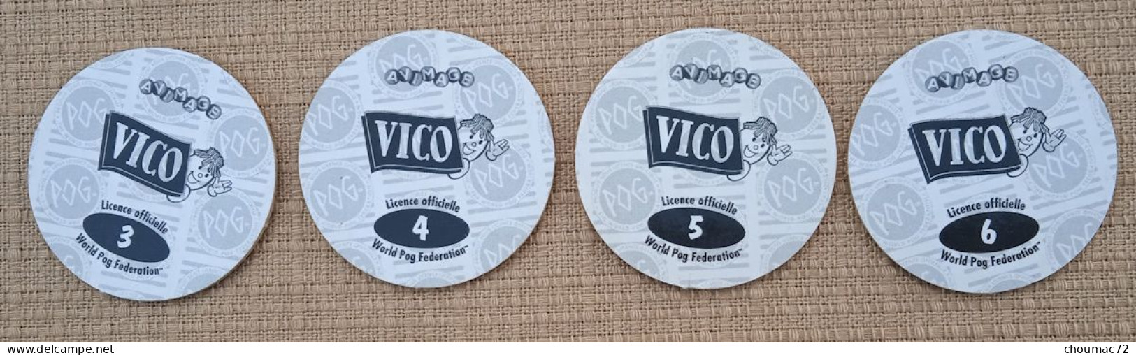 POG 020, Lot De 4 Pogs Avimage VICO - Otros & Sin Clasificación