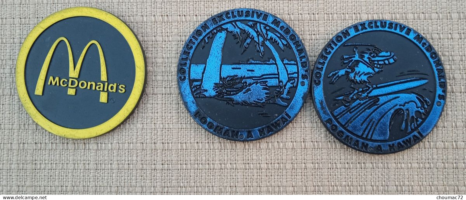 POG 027, Lot De 3 Pogs Dégommeur Avimage McDonalds - Autres & Non Classés