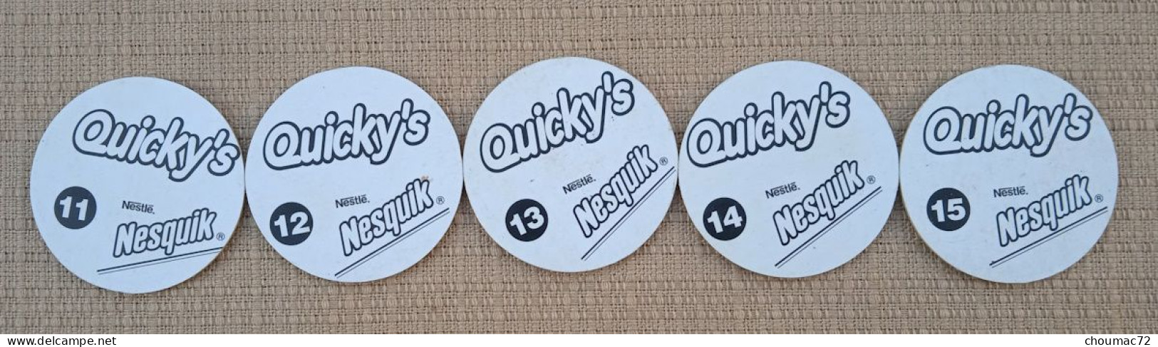 POG 006, Lot De 5 Pogs Quicky's Nesquik Nestlé - Andere & Zonder Classificatie
